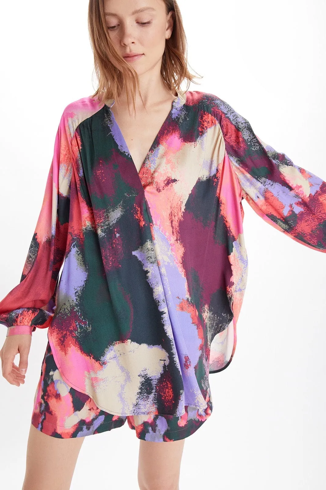 Sunita TENCEL Modal Vegan Blouse | Gem Print