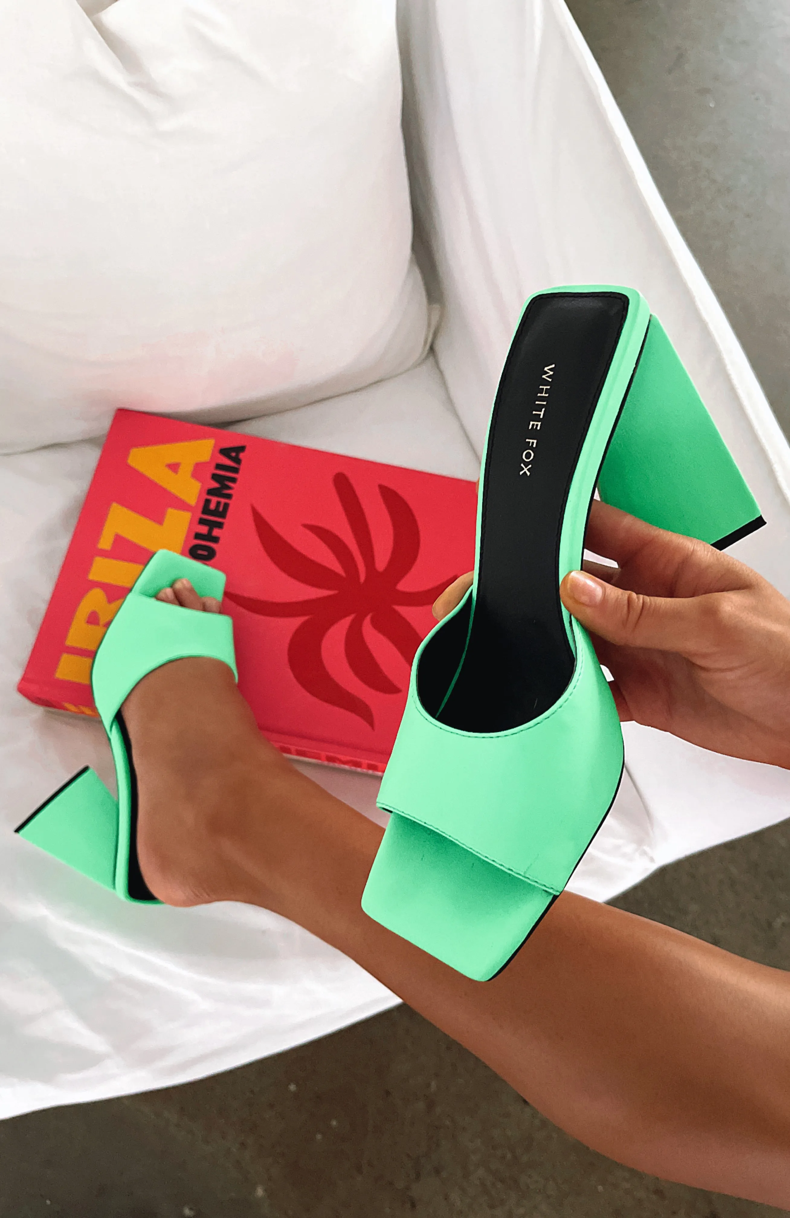 Sweet Talker Mules Neon Green