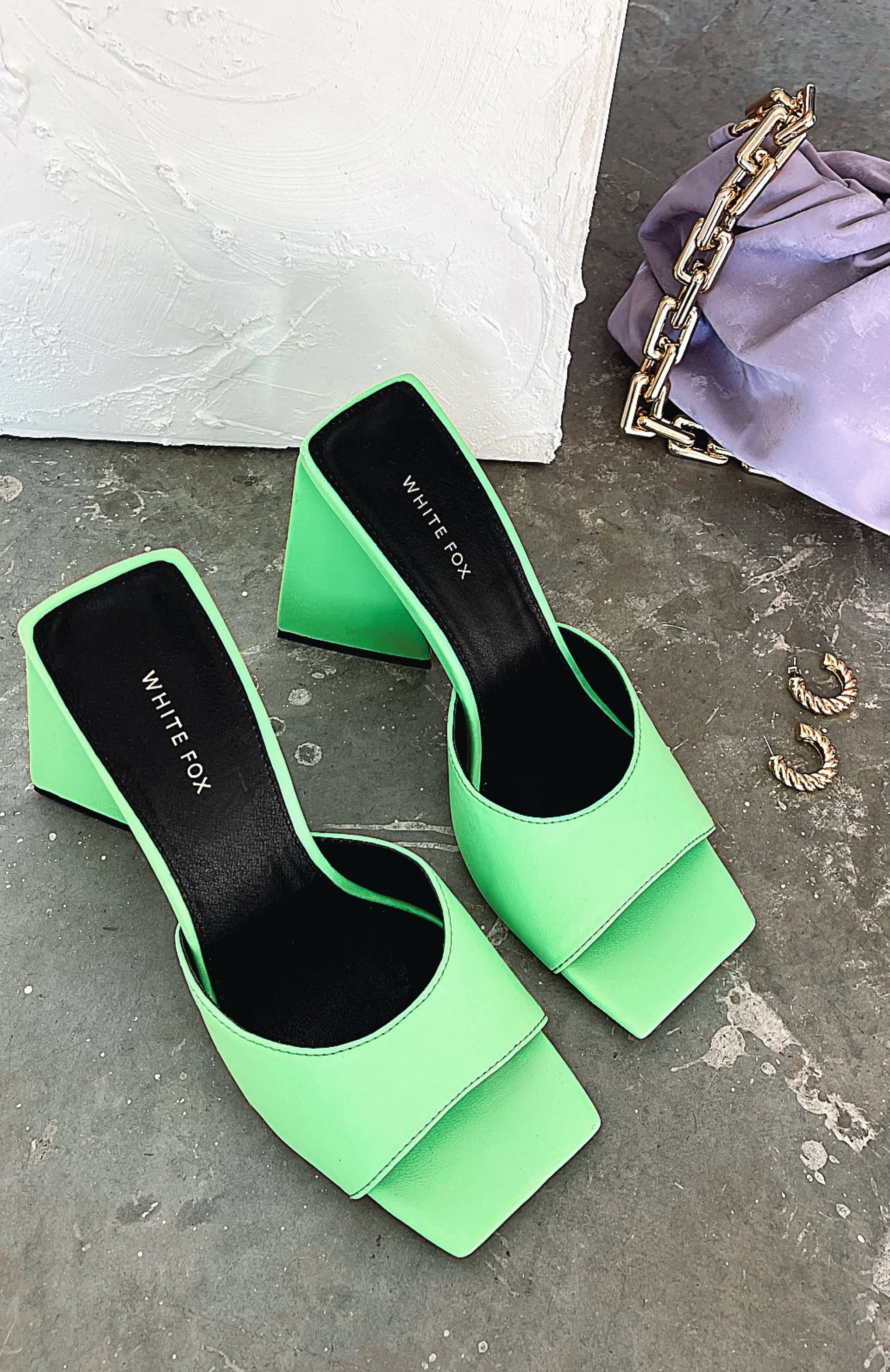 Sweet Talker Mules Neon Green