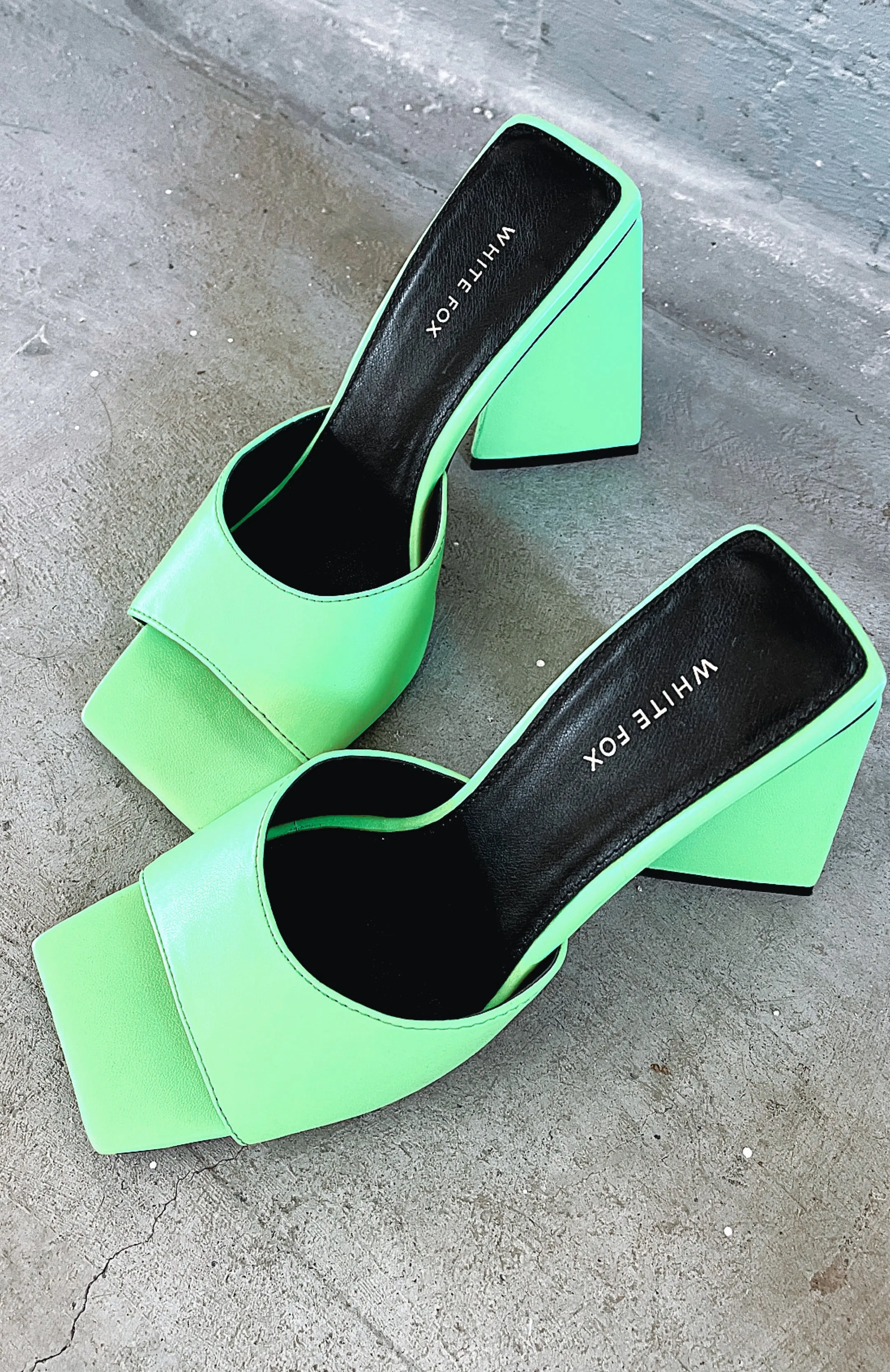 Sweet Talker Mules Neon Green