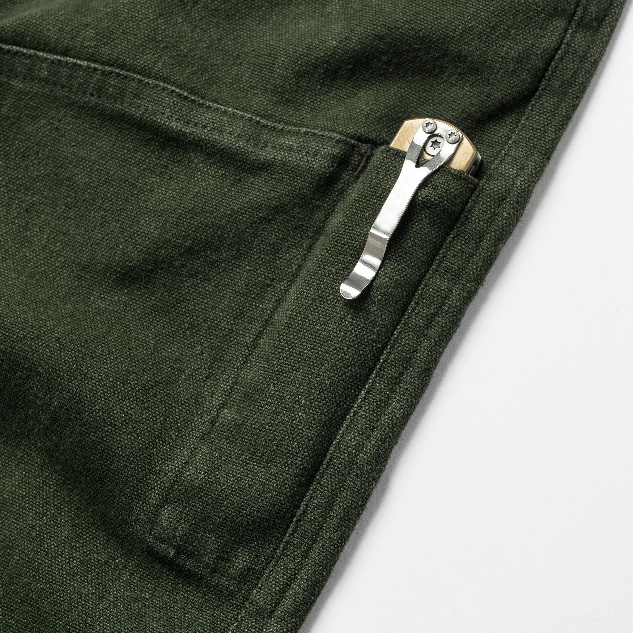 The Chore Pant in Dark Olive Boss Duck