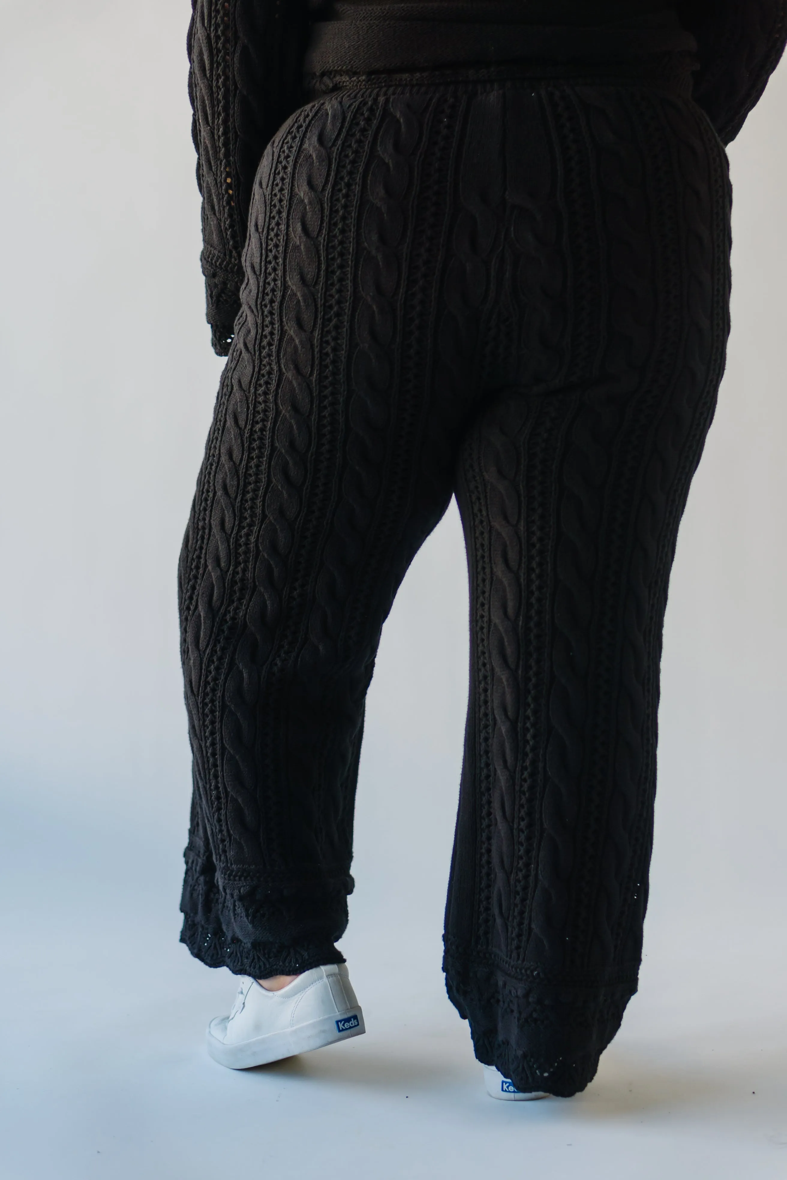 The Grint Knit Straight Leg Pant in Black