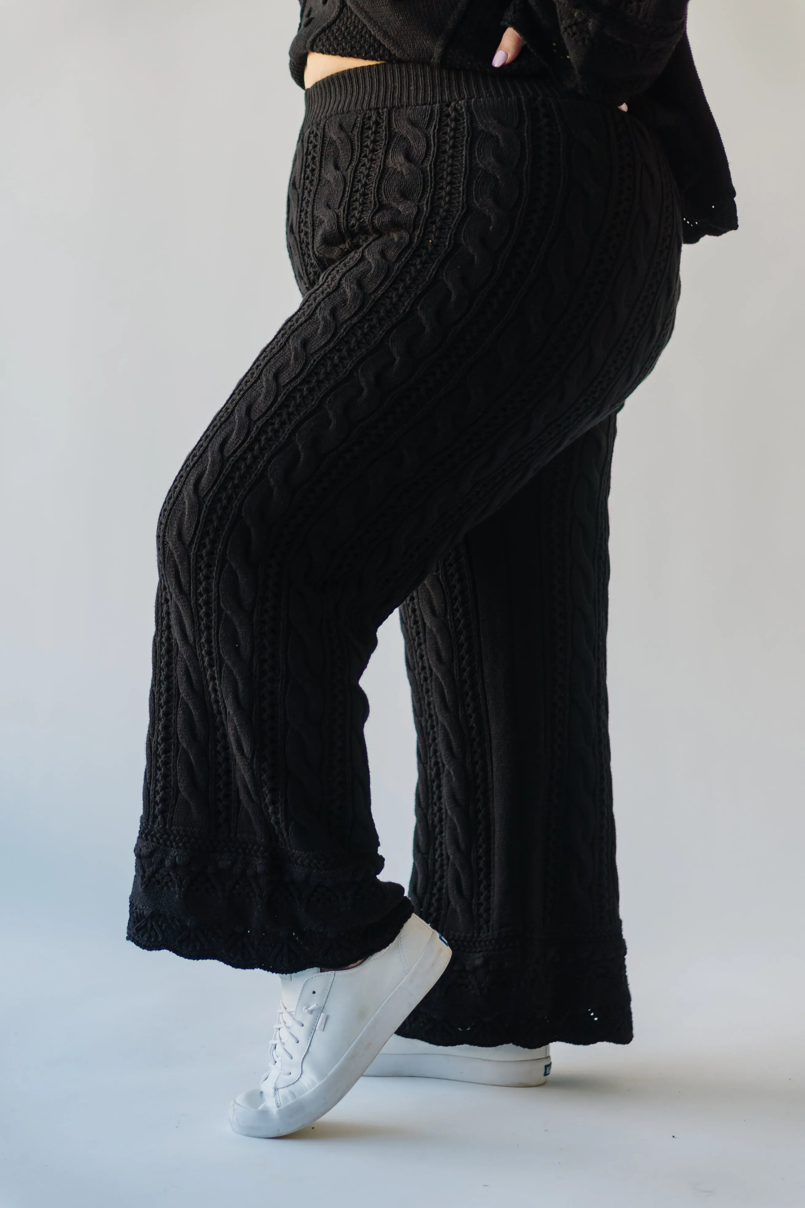 The Grint Knit Straight Leg Pant in Black