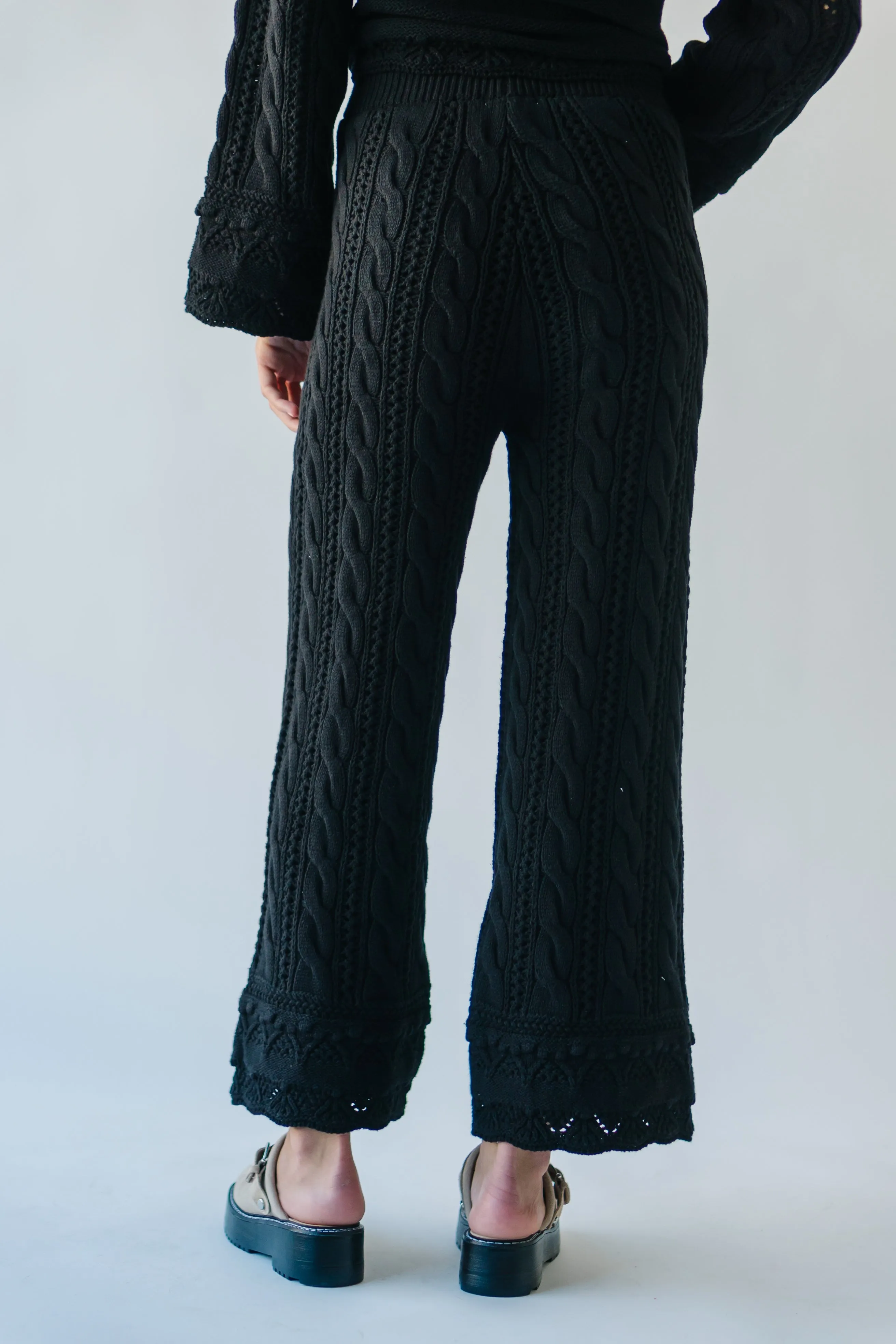 The Grint Knit Straight Leg Pant in Black