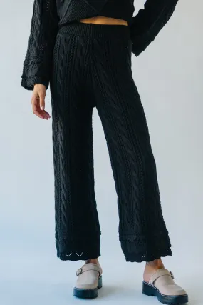 The Grint Knit Straight Leg Pant in Black