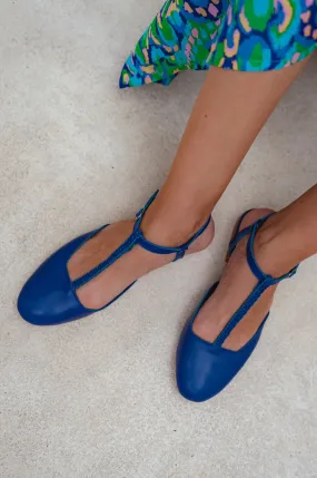 Tresser Slingback Leather Flats