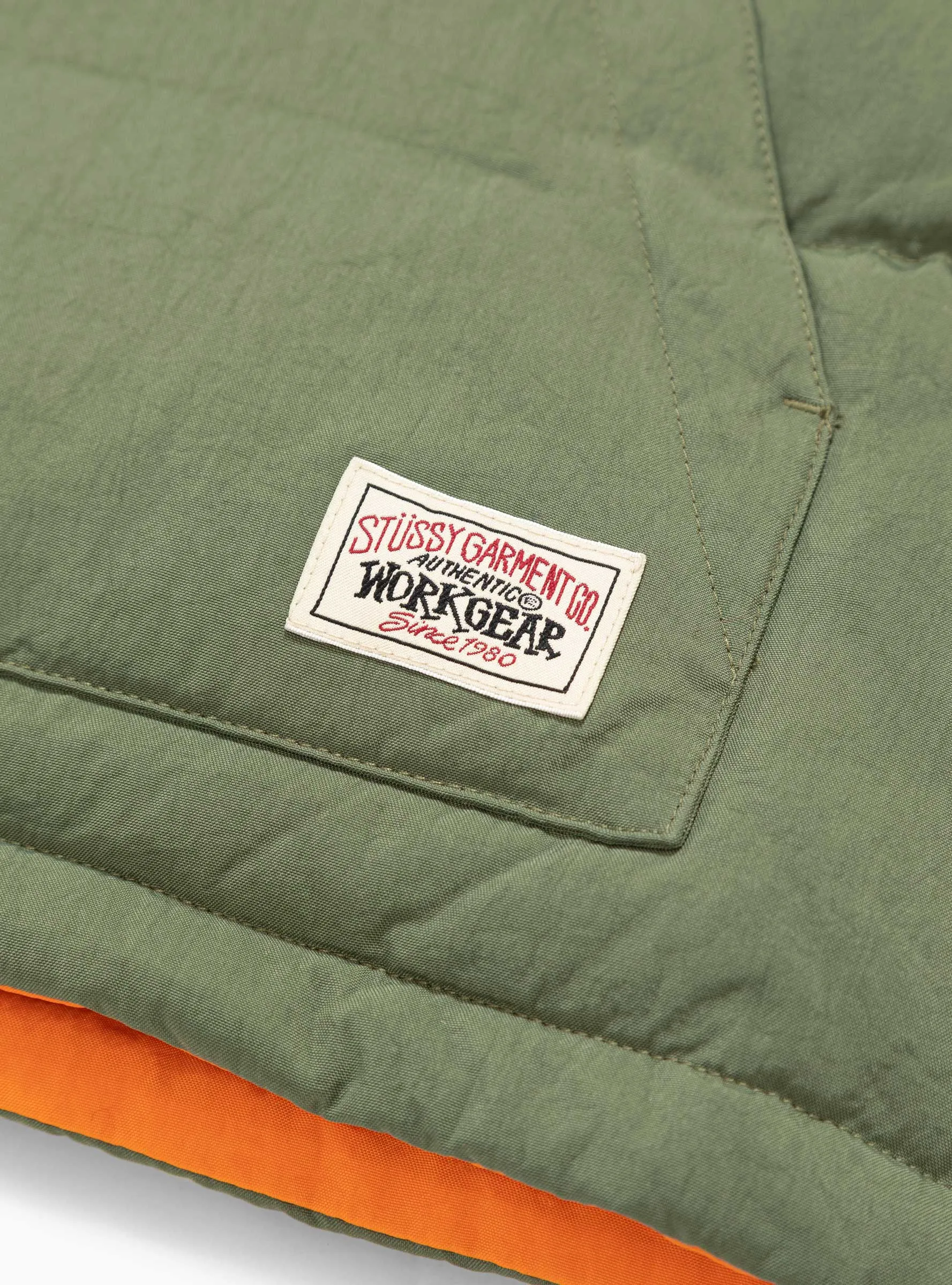 Workgear Reversible Down Vest Olive & Orange