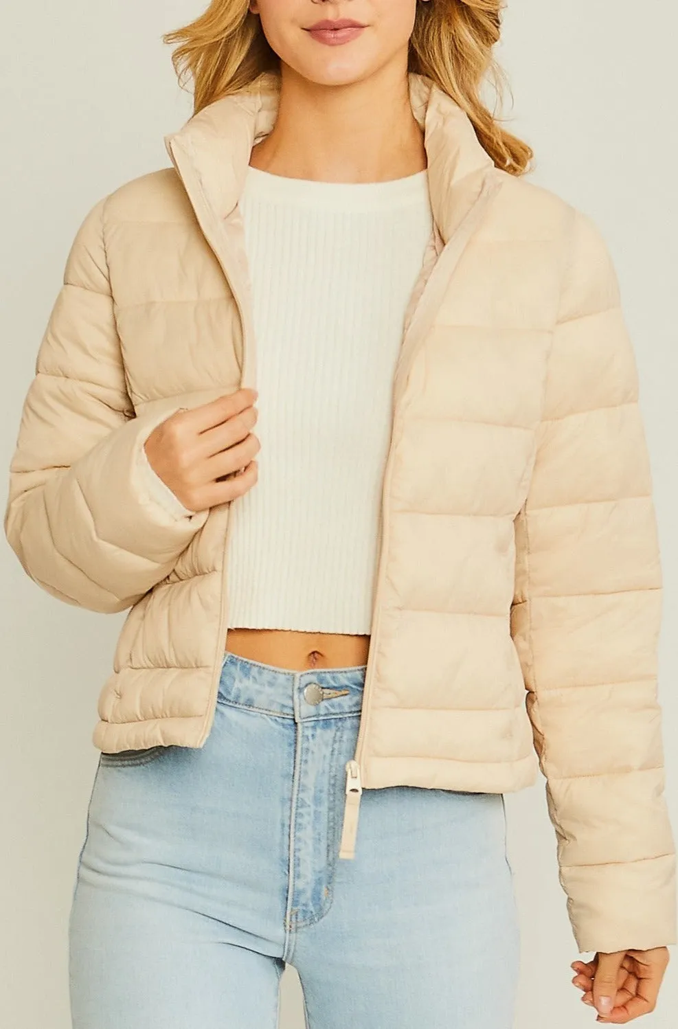 Zip Up Puffer Jacket